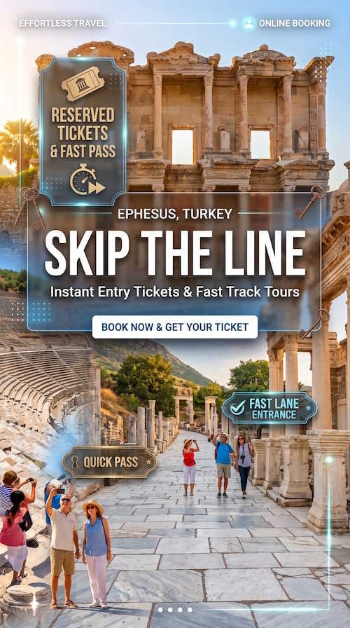 Skip the line in Ephesus, Turkey — instant entry tickets and fast-track tours with reserved tickets and a quick pass
